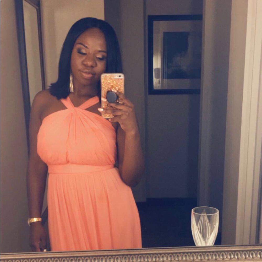 Long Coral Dress